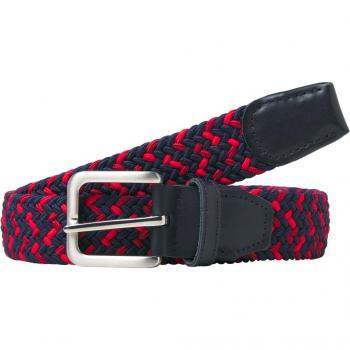 Belt trenzado marino rojo con diseño contemporáneo