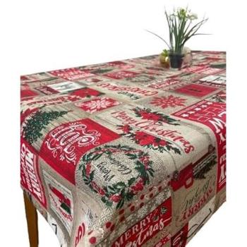 Mantel Impermeable Hulehule Tex - Motivos Navideños - Merry Christmas