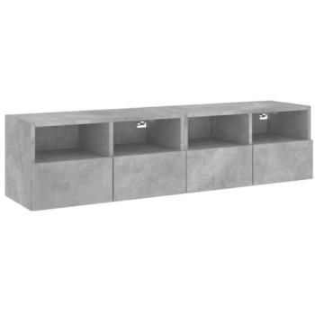 Meuble Multimédia Mural - 60x30x30cm - Gris