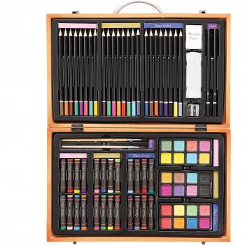 Darice Multi‑Colour Wooden 80‑Piece Deluxe Painting Set