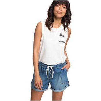Roxy Frauen Arecibo Jeans-Shorts, Blau-Mittel, Extra Large