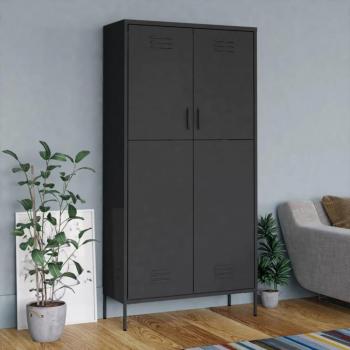 Armoire de Rangement Anthracite 90x50x180 cm Acier