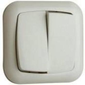 Doble interruptor empotrable 6 A/250 V Electro Dh 36.530/DC, color blanco, 8430552083985