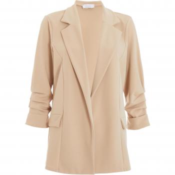 Ruched Sleeve Blazer