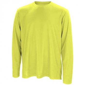 Spiro Men's Quick-Dry Long Sleeve Performance T-Shirt - Lime Green