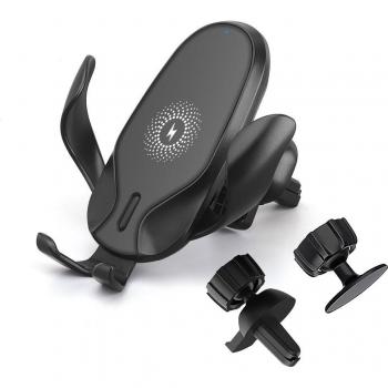 15W QI Drahtloses Auto Ladegerät mit Schwerkraft Spann Halter für iPhone 11 und Samsung S20