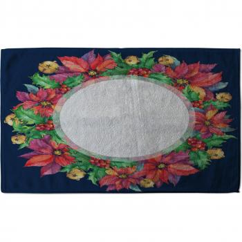 Bright Blue Holly Kitchen Towels