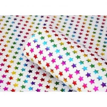 Glitter Stars and Hearts Wrapping Paper Roll 50x70cm