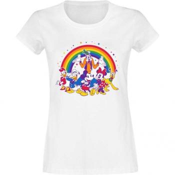 T-Shirt Disney Mickey e Minnie Mouse - Group Pride - S a XXL - Donna - Bianco