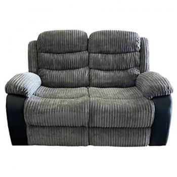 Roma Jumbo Grey Recliner Sofa – Two‑Seater Comfort