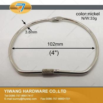 Threaded D-Ring Binder Clips - 10 Pieces