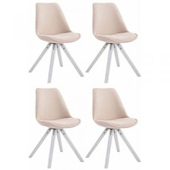 Set di 4 sedie per visitatori Toulouse Square Cremisi