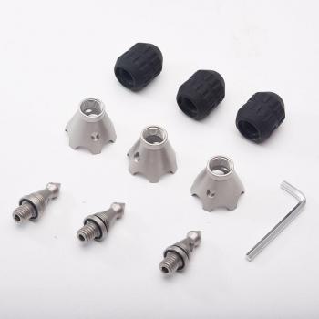 TFC Trépied Pro – Acier Inox – Clou Prunier – Base 3/8 + Rondelles Gitzo RRS SIRUI