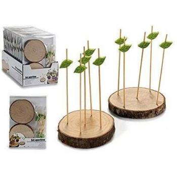 Set de Aperitivo Madera (2 x 20 x 15 cm) (2 pcs)