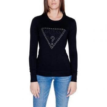 S Black Viscose Round‑Neck Top