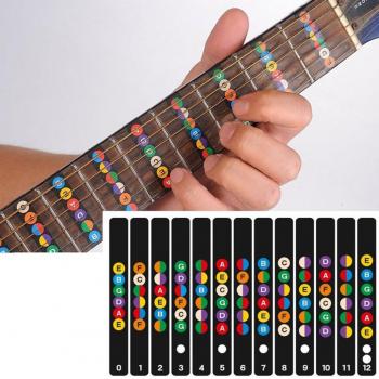 Autocollants d’échelle de notes pour le manche de guitare novice