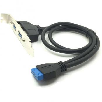 Adaptador de doble puerto USB 3.0 de 50 cm para placa base