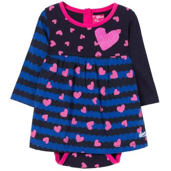 Desigual Baby Girls VEST_BRUNA Dress, Blue (74)