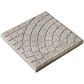 VERDELOOK Mattonella Ventaglio 40x40cm Levigata Grigia Pavimenti da Esterno