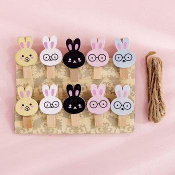 10 pcs Fruit Cherry Photo Clips with Hemp Rope for DIY Projects