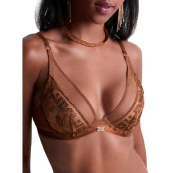 Aubade Women's Triangle Plunge Bra “Rules of Attraction” – Brown 32C
