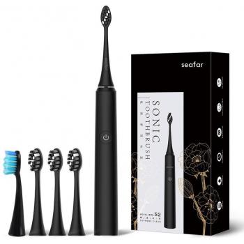 Seago 5-Mode Rechargeable Waterproof Sonic Electric Toothbrush for Adults