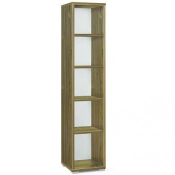Libreria mobile colonna a giorno con 5 ripiani 39x41x182H cm in kit di montaggio colore Noce Stelvio