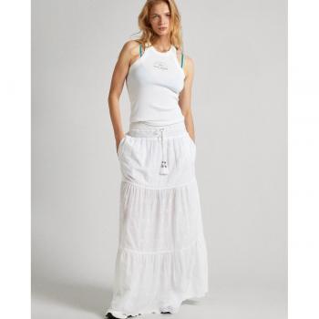 Pepe Jeans Darling PL901122 Trapezrock Weiß Regular Fit M