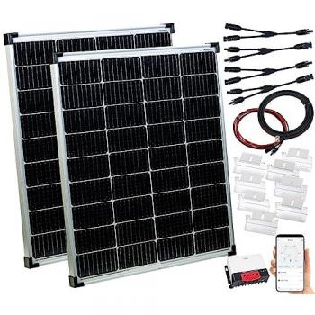 Chargeur MPPT 90.app 20 A – Kit complet 2×110 W + support & câble