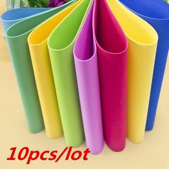 10 Sheets Thick Multicolor A4 EVA Foam Paper