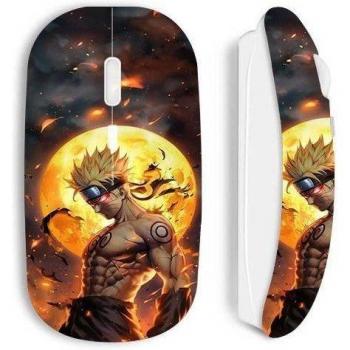 Mouse wireless 3D Maniacase bianco scuro Naruto Luna