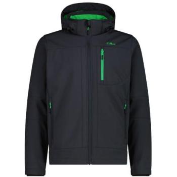 Deep Mint Anthracite 3XL Men’s Softshell Hooded Zip Jacket