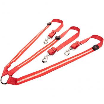 Harnais de poitrine nocturne ajustable avec LED en nylon
