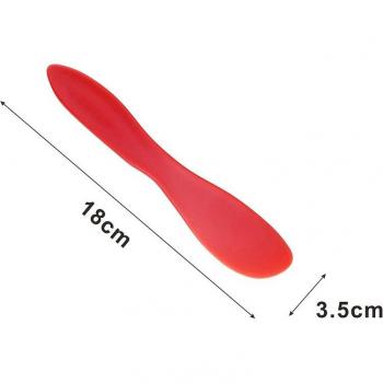 1 Piece Red Cake Butter Spatula and Cookie Pastry Scraper - Multi-Purpose PP Plastic Baking Tool