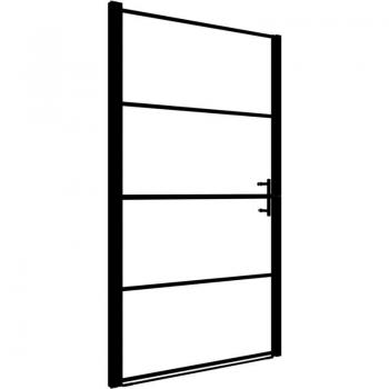 Schermo Doccia 91x195 cm in Vetro Temperato Nero