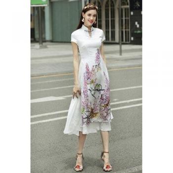 Zomerfeest Elegante Qipao Jurk voor Vrouwen