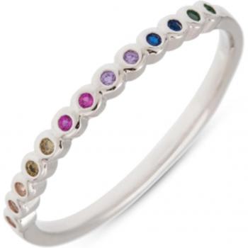 Rhodium-Plated Sissi Silver Ring 2mm
