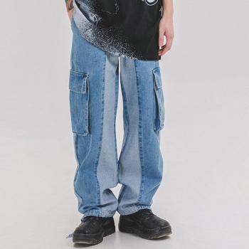Aolamegs Patchwork Cargo Sweatpants for Men