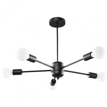Sollux Lango Black Multi Arm Ceiling Light