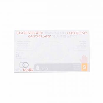 Guantes de Látex sin Polvo T-S 100uds - New Mark
