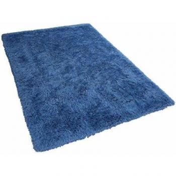 Beliani Tapis Shaggy Bleu 160 x 230 cm