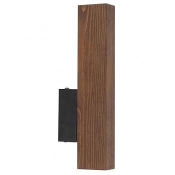 Applique Murale «Noyer Noir» – 270 lm, 31 cm de hauteur, design oblong