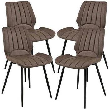 Set da 4 Sedie Imbottite Similpelle 77x57,5x46 cm