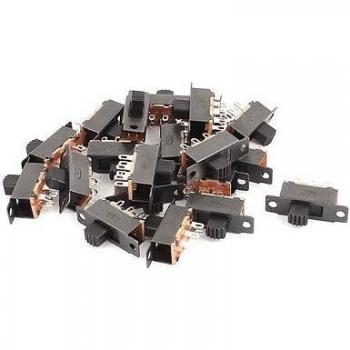 100 Pcs 5mm High Side Knob 6 Pins DPDT On/On Mini Slide Switch