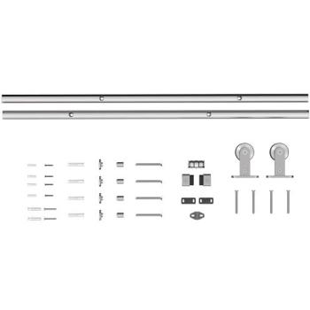 HOMCOM Silent Glide Sliding Door Kit – 1,000 × 2,000 mm Silver