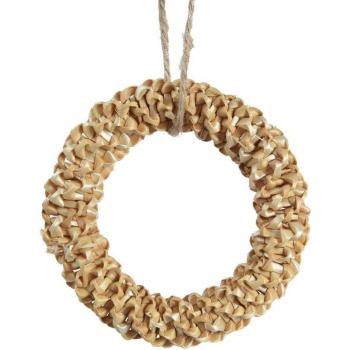 Décoration de Noël en paille H 2cm Ø 9cm