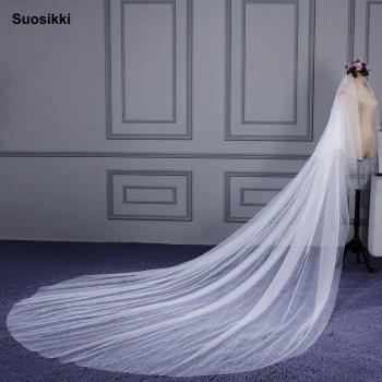 Simple 3 Meters Width 1.5 M Wedding Veil
