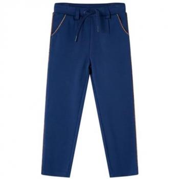 VidaXL Pantalones infantiles con cordón azul marino 140