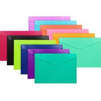 PACK/5 CARPETA SOBRE Fº CIERRE VELCRO PP OPACO VIOLETA