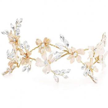 Jennilee Silver Plated 2 Tone Floral Hair Slide - Gift Pouch